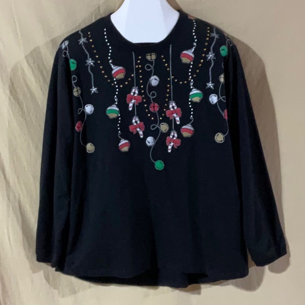 M & C Sportswear Size XXL Long Sleeve Embellished Christmas Sweatshirt